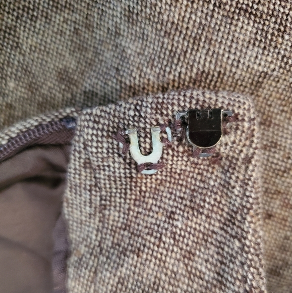 Pendleton Women’s Brown 100% Virgin Wool Pleated Pants 100% Leather Trim Size:10 - Picture 12 of 13